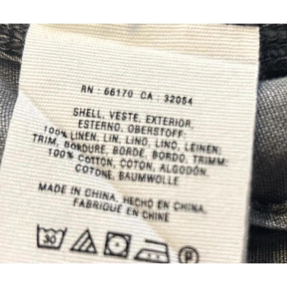 Anthropologie Hei Hei Linen Pants Women's  Marlena Crop Lace Crochet Gray Sz 27 - Picture 7 of 8